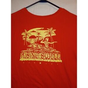 Hurley Rising Swell T-Shirt Mens Size XL Red Graphic USA